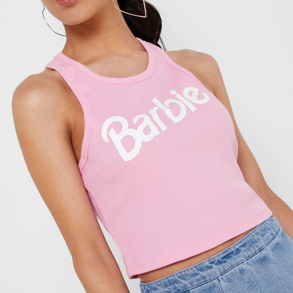Forever 21 Pink Barbie Ribbed Tank Top